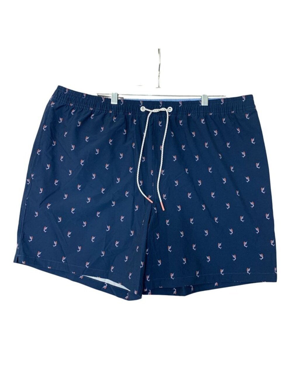 NWT Bonobos Men's XXL Swim Shorts Dark Blue Fish Printed Lined